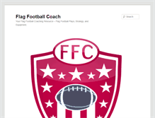 Tablet Screenshot of flagfootballcoach.com